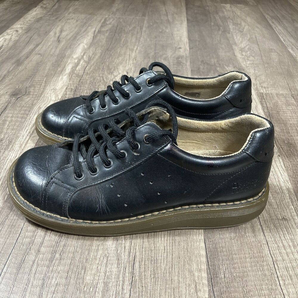 Vintage Dr Martens Womens 6 Black Leather Oxford Shoes Grunge Y2K Rare Portugal